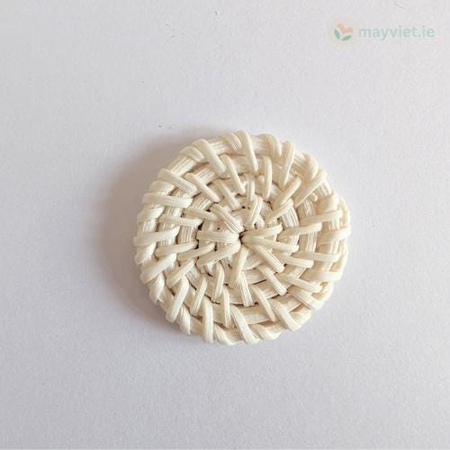 10pcs+ Handwoven Natural Rattan Charms For Earrings, Boho Jewelry Making Round Shape