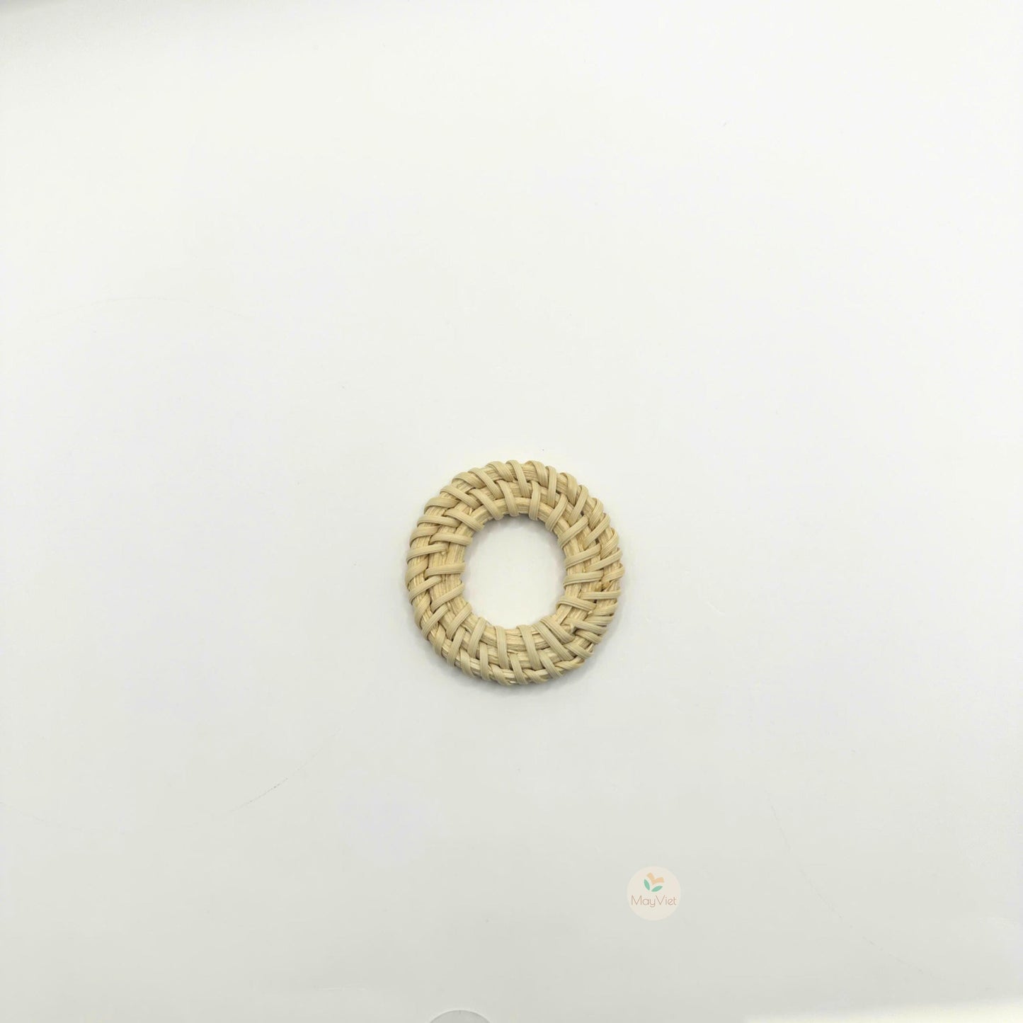 10+ pcs Handwoven Natural Rattan Charms For Earrings Pendant, Boho Jewelry Making White Round