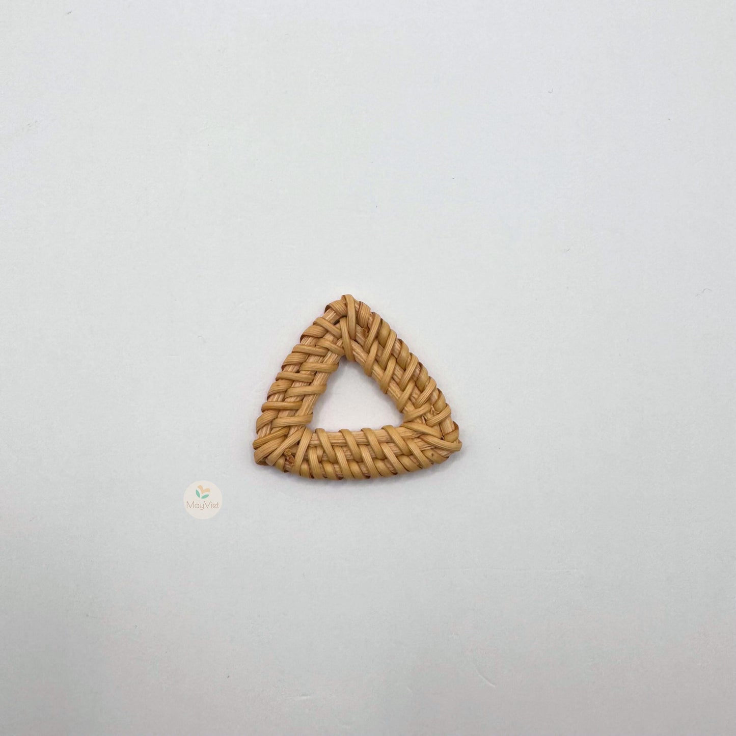 4 pcs Handwoven Natural Rattan Charms For Earrings Pendant, Boho Jewelry Triangle Shape