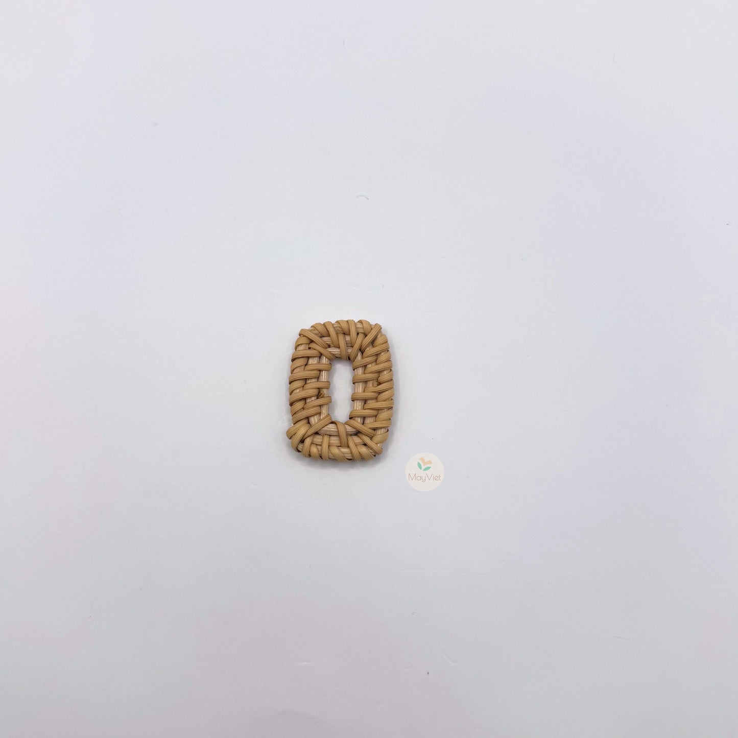 10 pcs Handwoven Natural Rattan Charms For Earrings Pendant, Boho Jewelry Square Shape