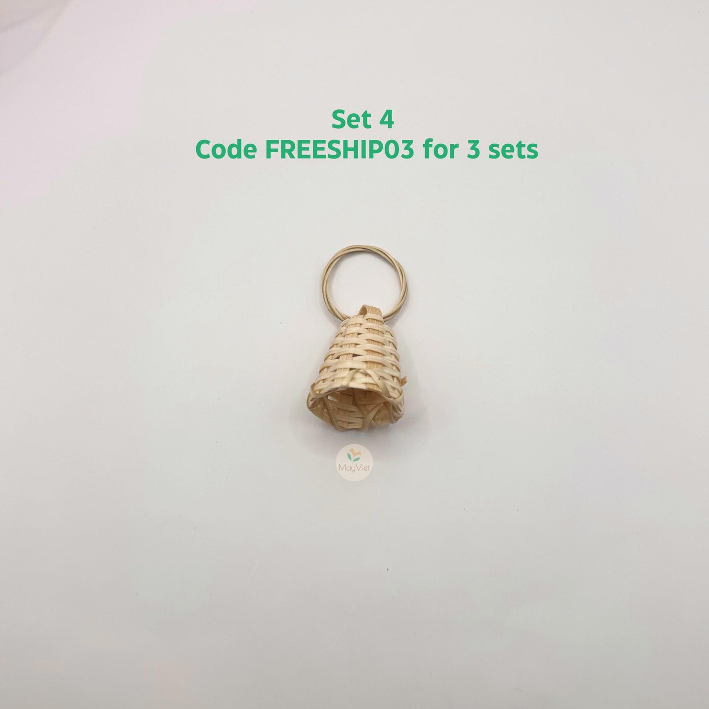 4 pcs Handwoven Natural Rattan Charms For Earrings Pendant, Boho Jewelry Brown Bell Shape