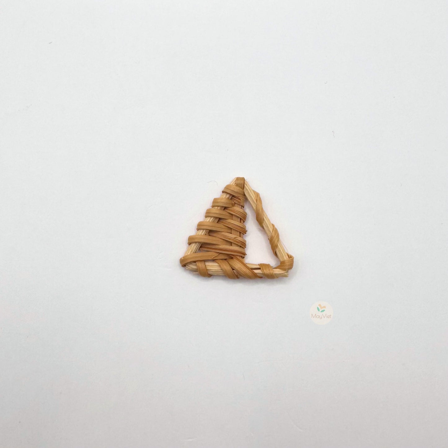 4 pcs Handwoven Natural Rattan Charms For Earrings Pendant, Boho Jewelry Half Triangle Shape