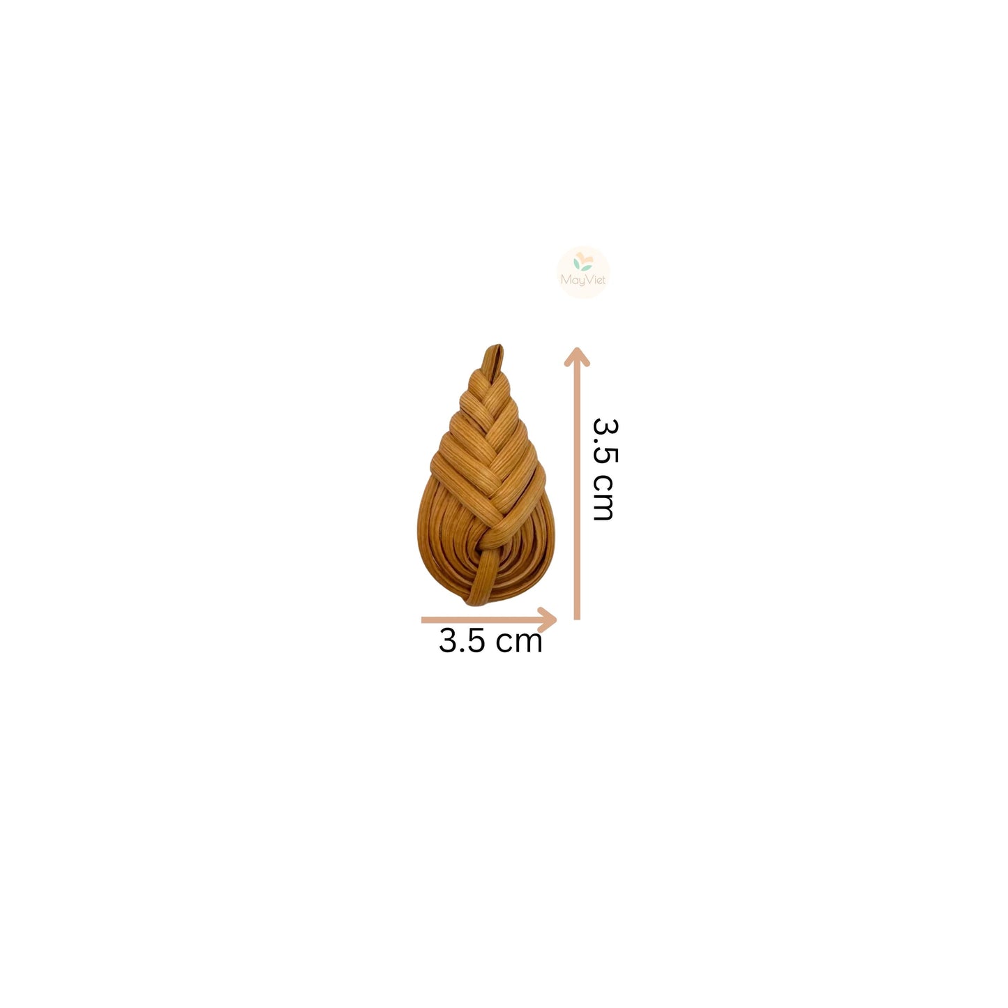 4 pcs Handwoven Natural Rattan Charms For Earrings Pendant, Boho Jewelry Making Teardrop Shape