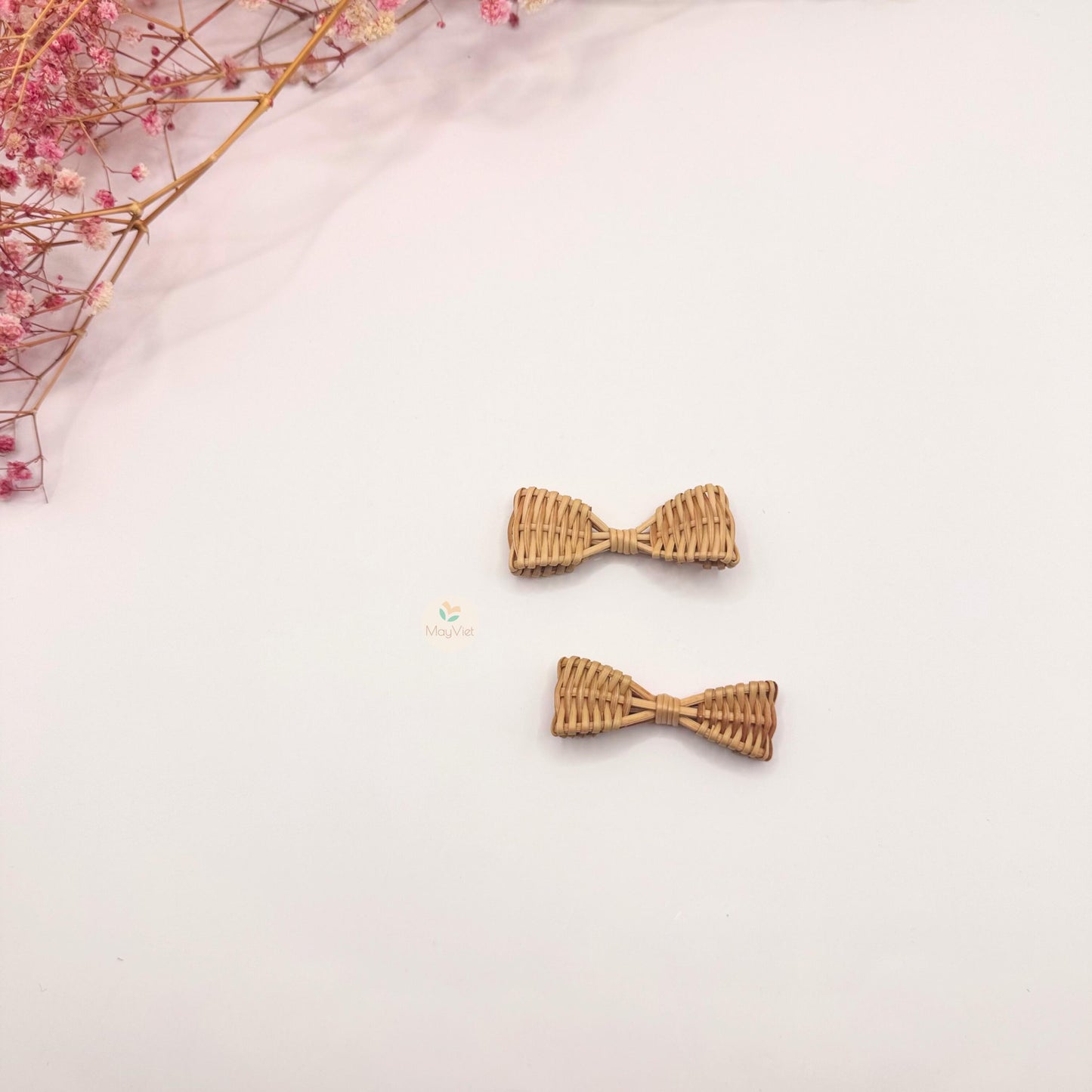 10+ pcs Handwoven Natural Rattan Charms For Earrings Pendant, Boho Jewelry Making Brown Diamond Shape