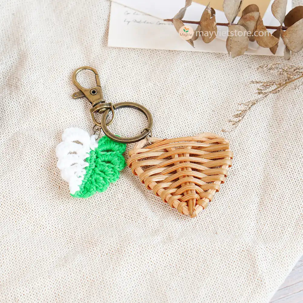 Mayvietstore Custom Rattan Keychain is a unique and stylish keychain made from hand-woven rattan. It is perfect for adding a touch of personality to your keys or bag. The keychain comes in a variety of colors and patterns to choose from, so you can find one that fits your style