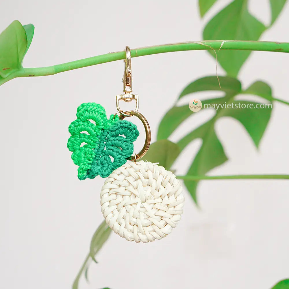 Mayvietstore Custom Rattan Keychain is a unique and stylish keychain made from hand-woven rattan. It is perfect for adding a touch of personality to your keys or bag. The keychain comes in a variety of colors and patterns to choose from, so you can find one that fits your style