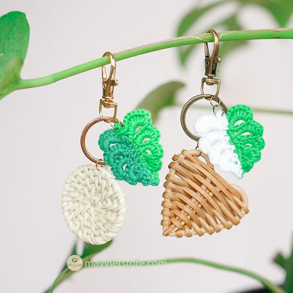 Mayvietstore Custom Rattan Keychain is a unique and stylish keychain made from hand-woven rattan. It is perfect for adding a touch of personality to your keys or bag. The keychain comes in a variety of colors and patterns to choose from, so you can find one that fits your style