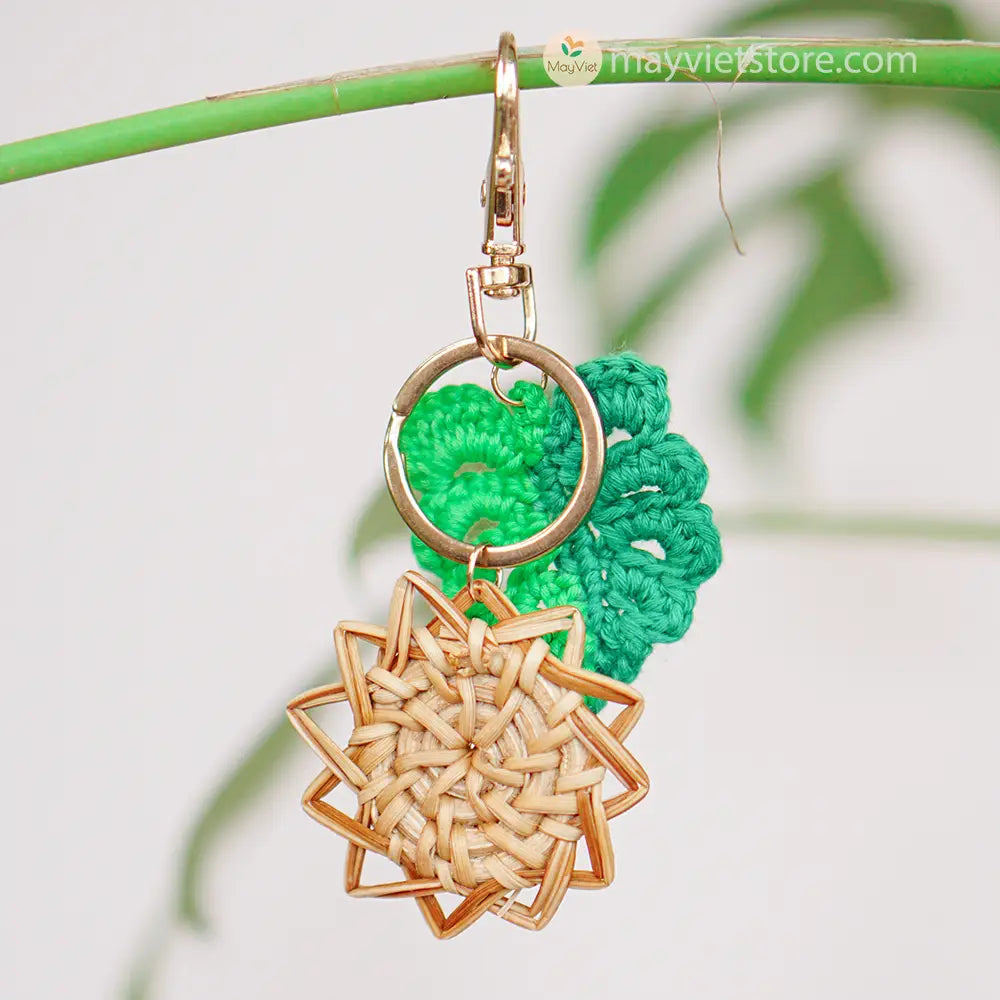 Mayvietstore Custom Rattan Keychain is a unique and stylish keychain made from hand-woven rattan. It is perfect for adding a touch of personality to your keys or bag. The keychain comes in a variety of colors and patterns to choose from, so you can find one that fits your style