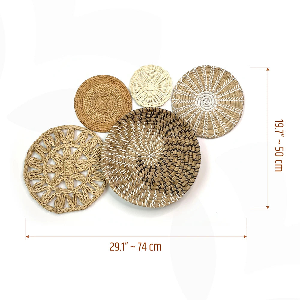 This set of 5 handwoven rattan baskets is a beautiful and versatile way to add a touch of natural style to your home. The baskets can be used to store a variety of items, such as plants, flowers, fruits, and vegetables. They can also be used as hanging decor, adding a rustic touch to any room. The baskets are made from sustainable rattan and are handwoven by Vietnamese artisans. They are available in a variety of sizes and colors, so you can find the perfect set to match your décor.