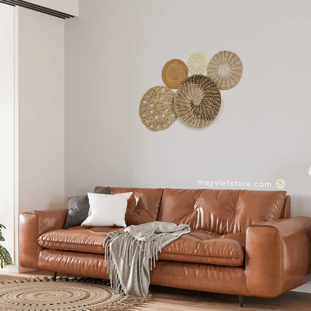 This set of 5 handwoven rattan baskets is a beautiful and versatile way to add a touch of natural style to your home. The baskets can be used to store a variety of items, such as plants, flowers, fruits, and vegetables. They can also be used as hanging decor, adding a rustic touch to any room. The baskets are made from sustainable rattan and are handwoven by Vietnamese artisans. They are available in a variety of sizes and colors, so you can find the perfect set to match your décor.