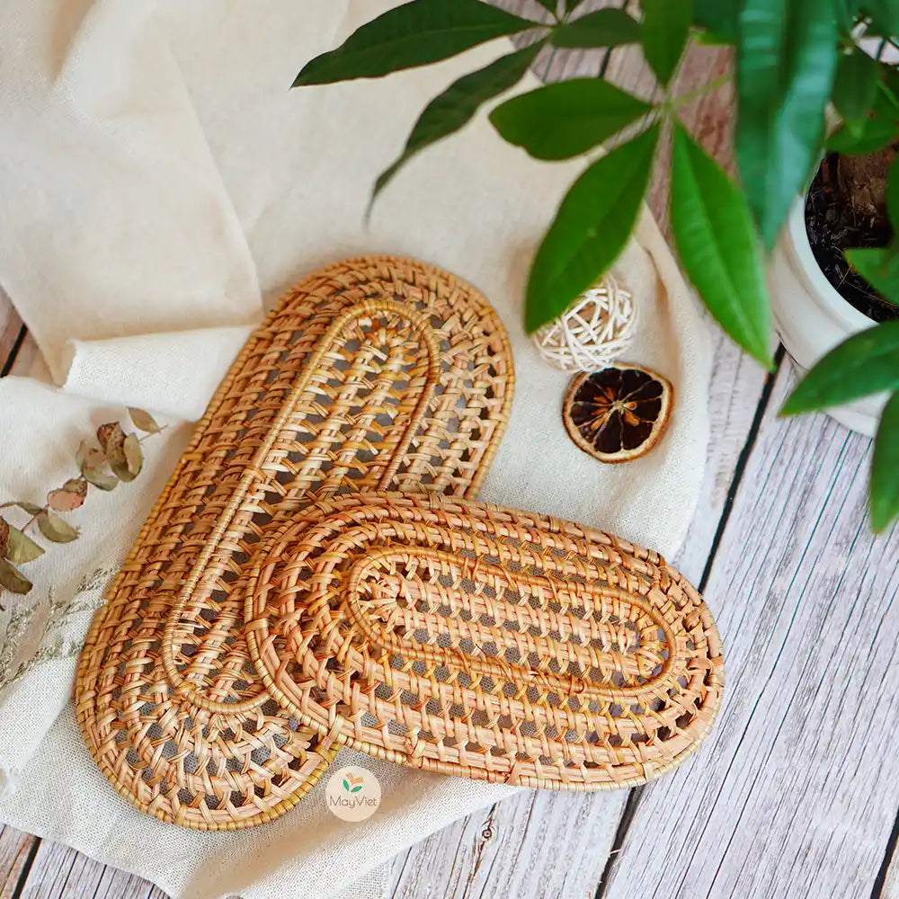 Rattan Oval Wicker Basket Tray