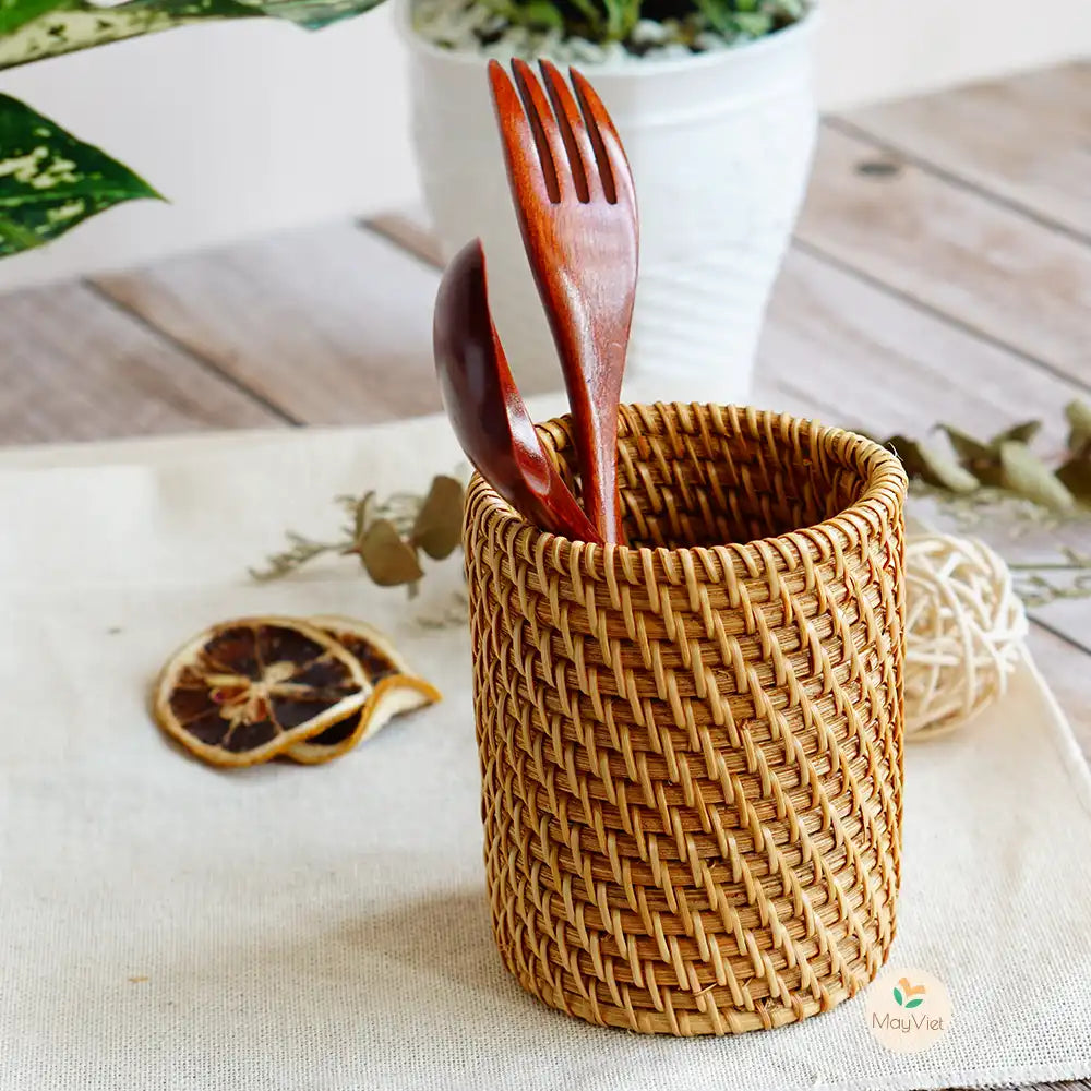 Rattan Wicker Pen Holders