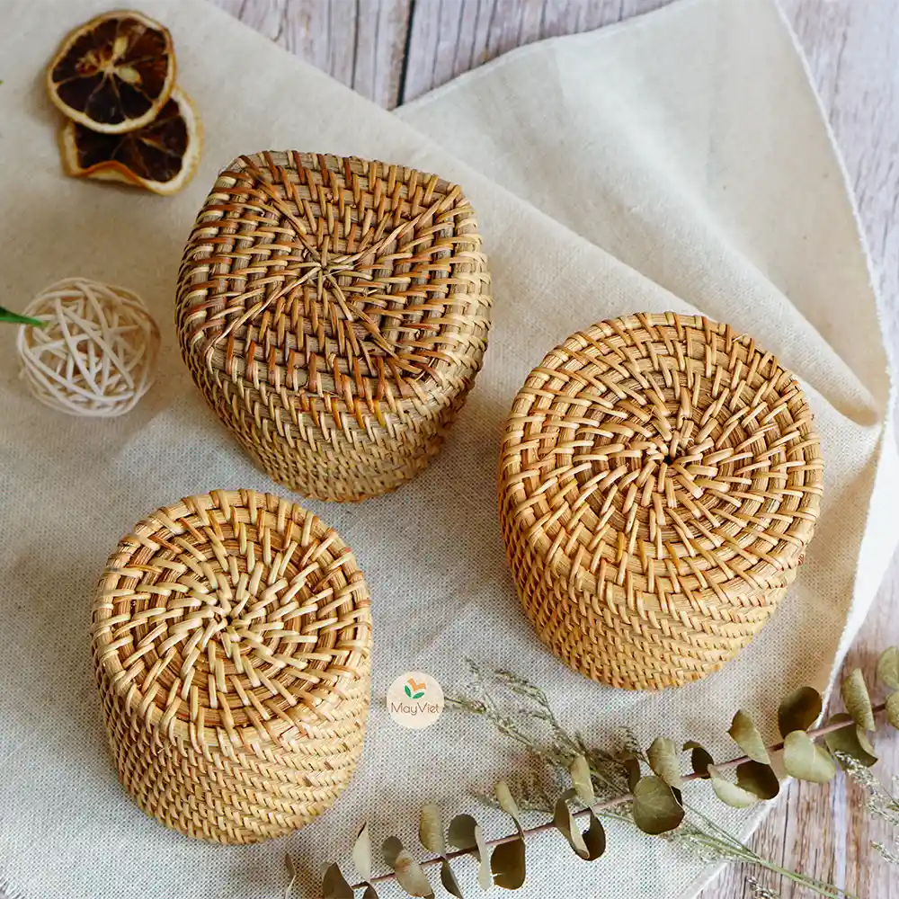 Rattan Wicker Pen Holders