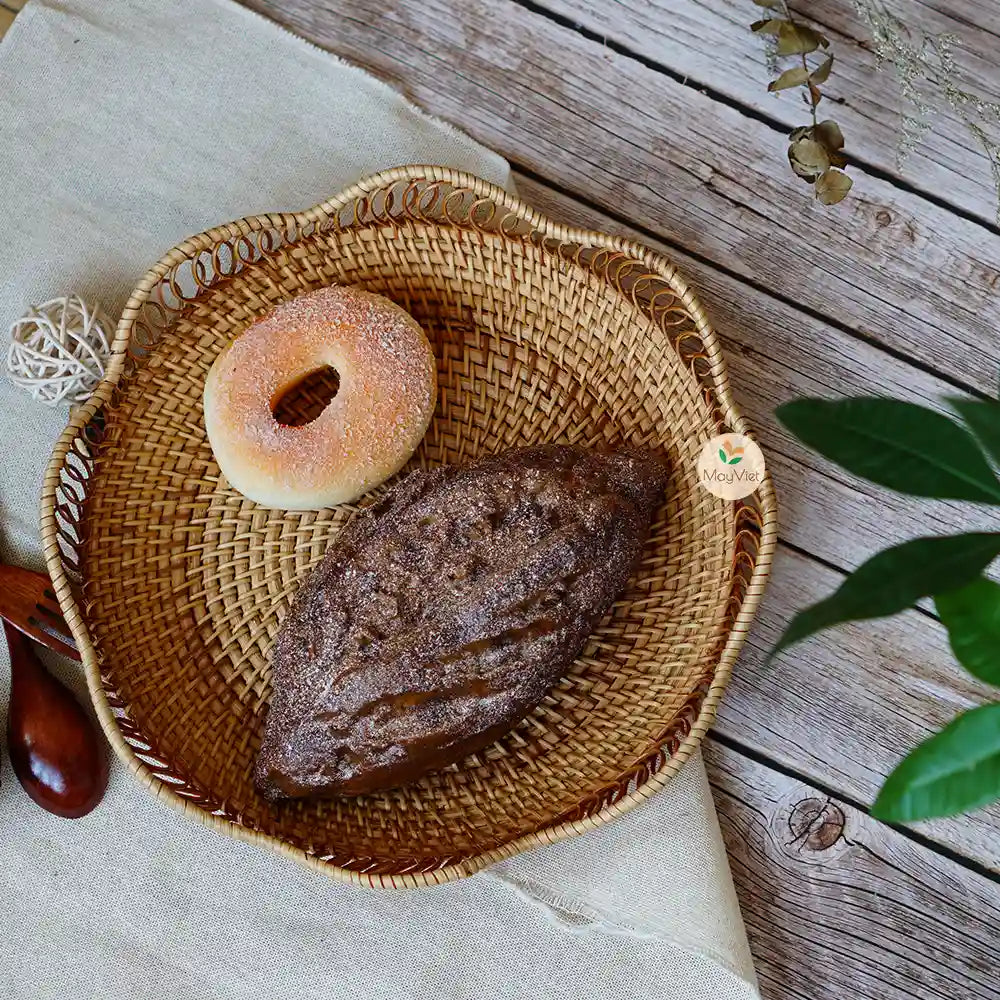 Rattan Wicker Basket, Serving Tray for Fruit, Bread