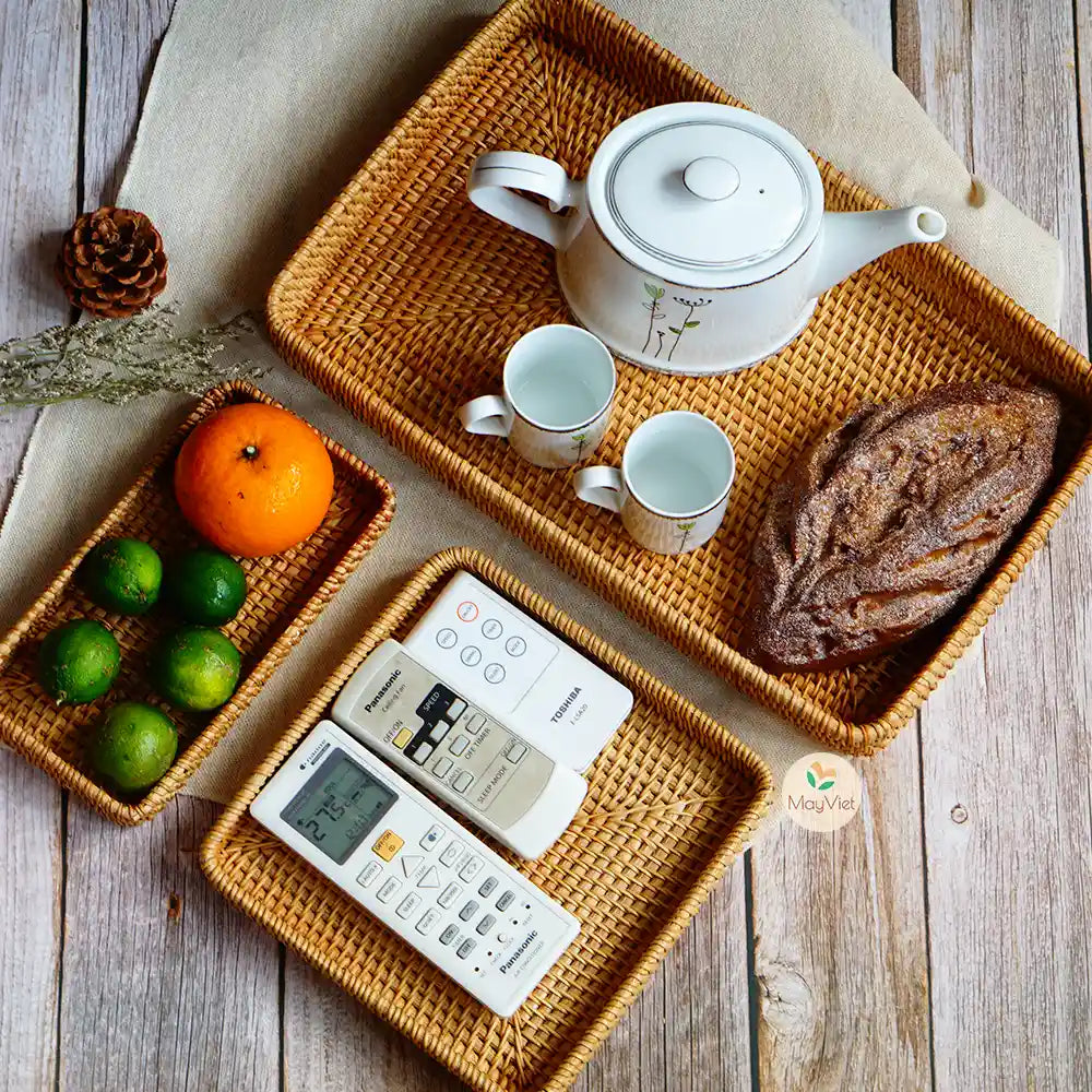 Rattan Rectangle and Square Wicker Tray