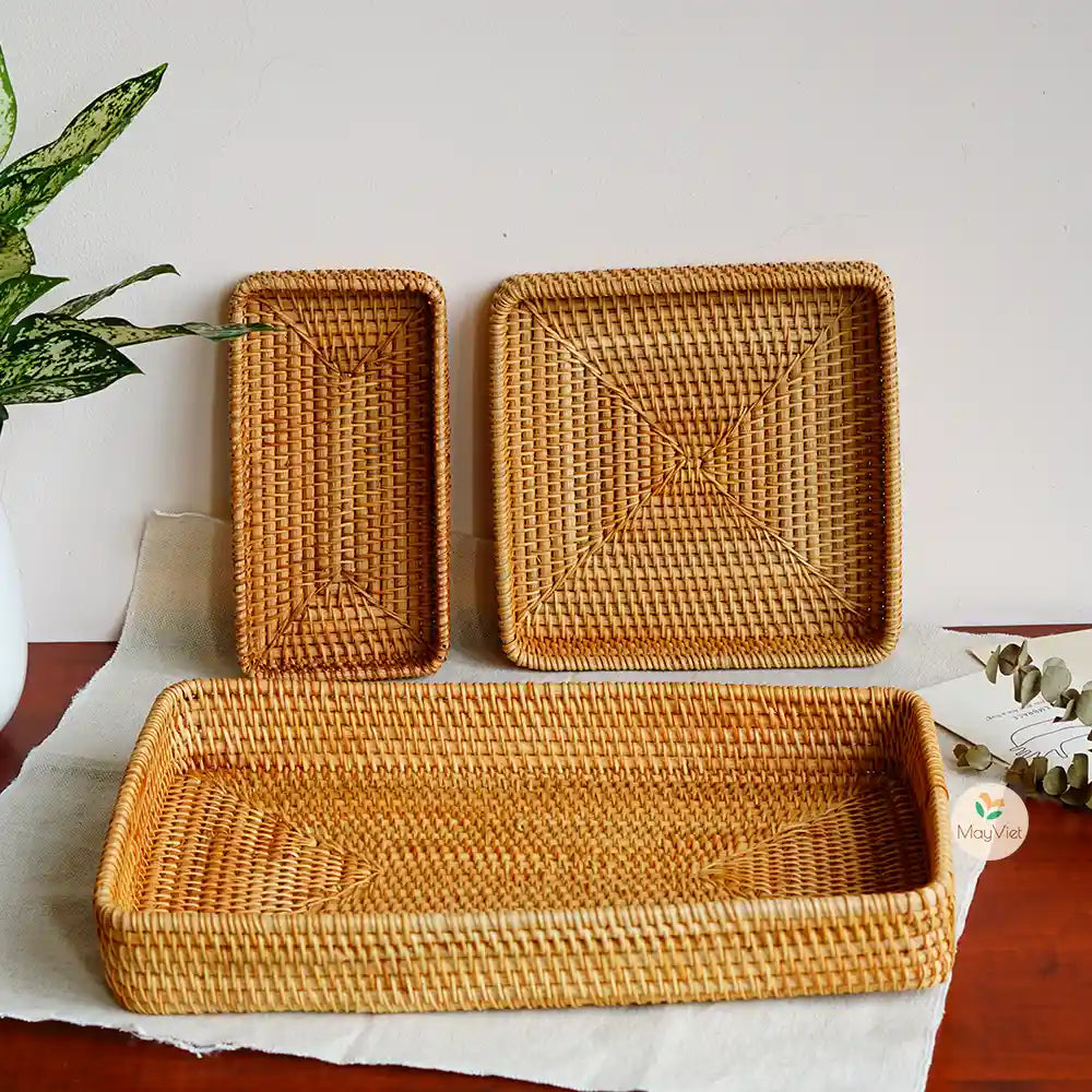 Rattan Rectangle and Square Wicker Tray