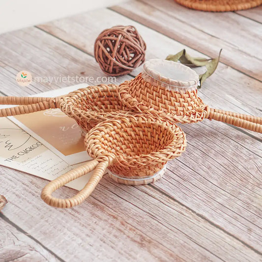 Made from natural rattan, this strainer offers a unique and boho-inspired touch to your tea rituals. This tea strainer is designed to be used with loose tea leaves. It helps separate the leaves from the liquid, allowing you to enjoy a smooth and flavorful cup of tea. The strainer effectively filters out any residue, ensuring a clean and enjoyable tea-drinking experience.