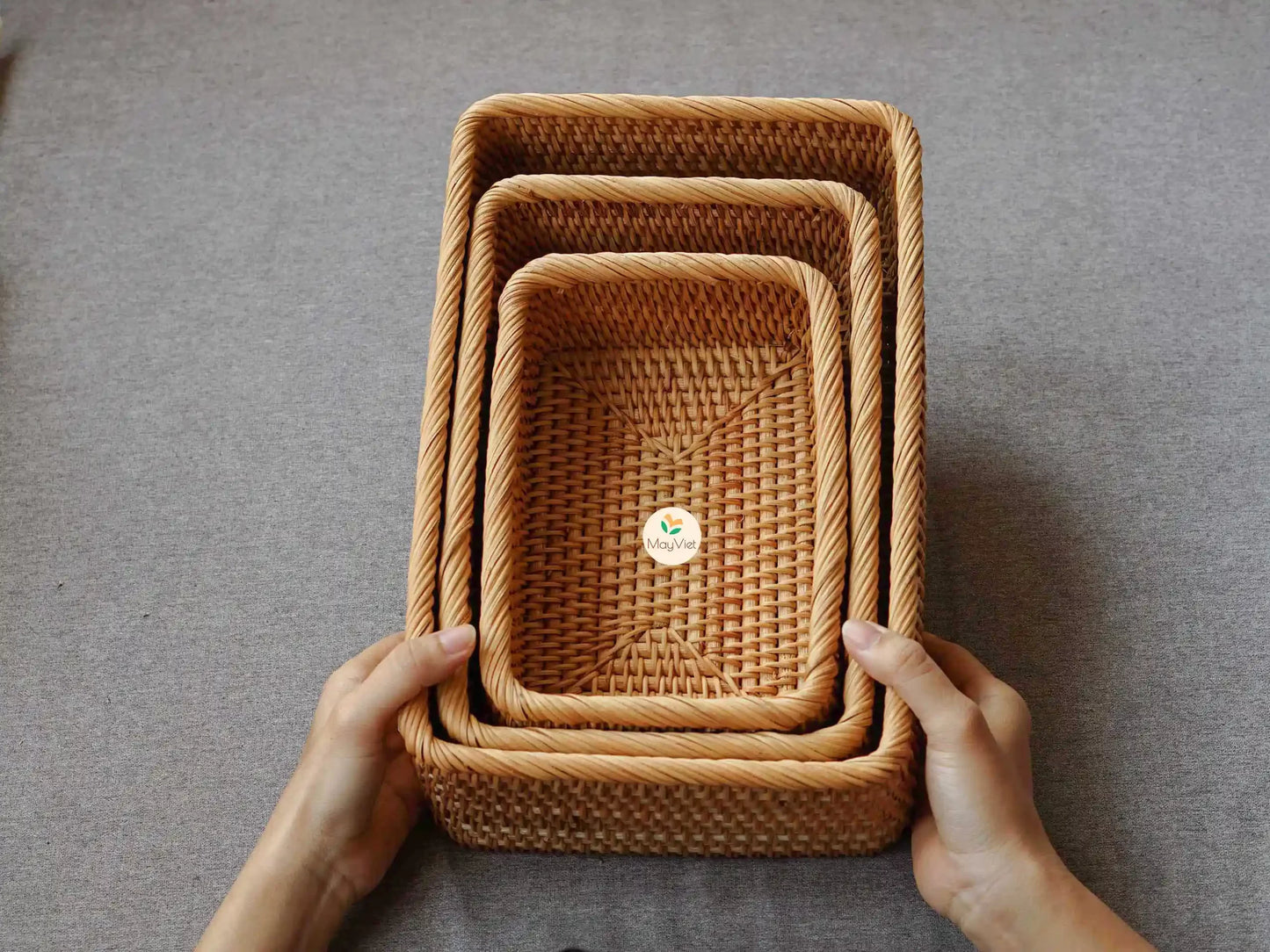 Rattan Rectangular Wicker Baskets