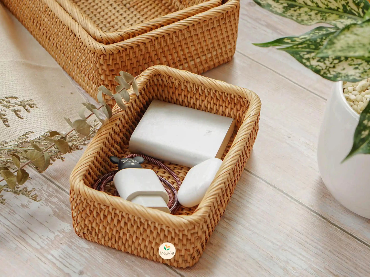 Rattan Rectangular Wicker Baskets