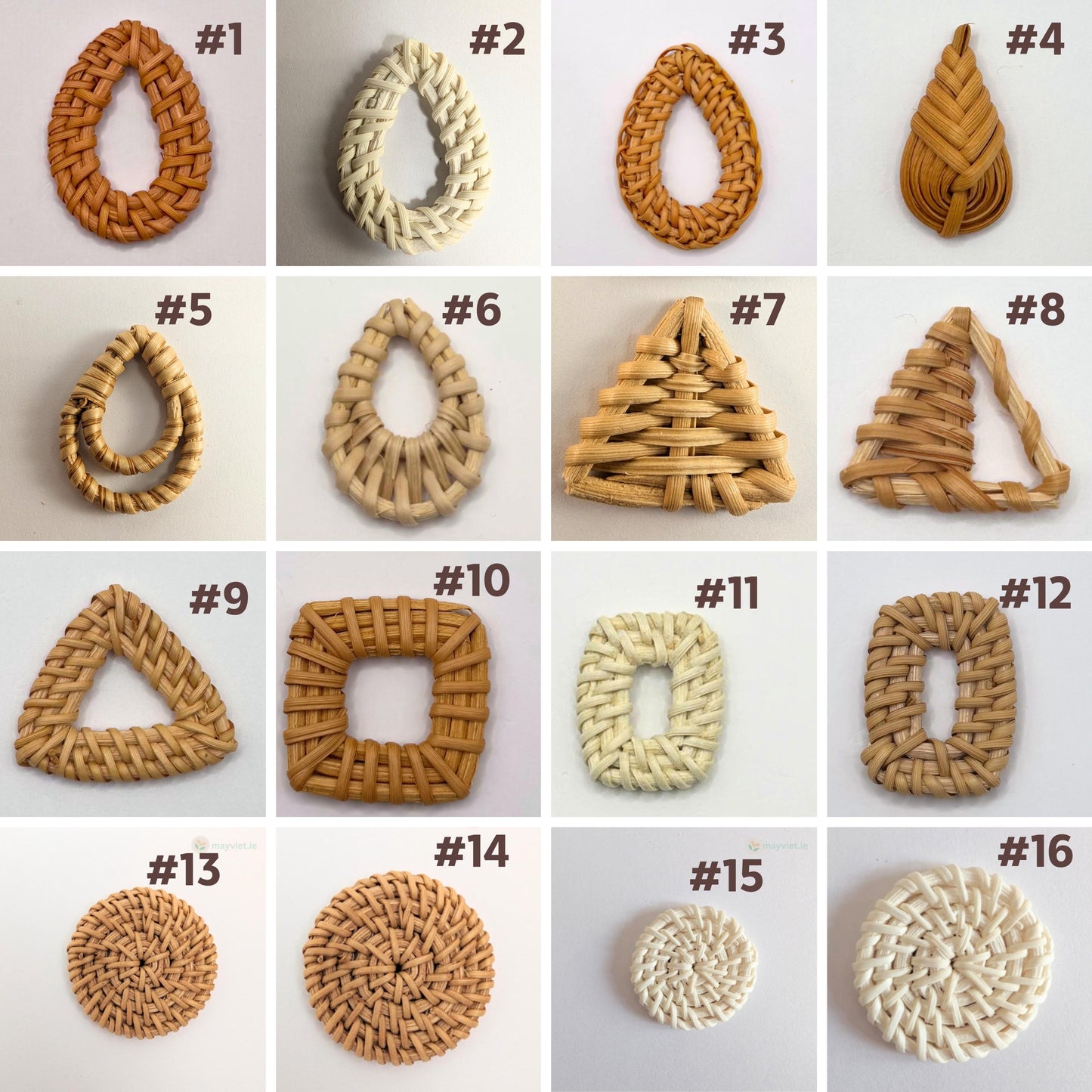 Rattan Charms For Earrings, Boho Jewelry